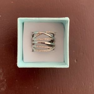 Silver Intertwined Statement Ring